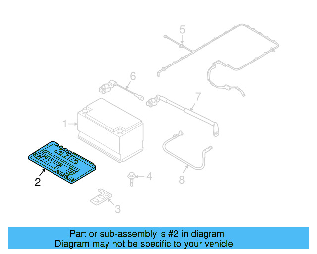 Battery Tray 3C0-804-869-E - View 9