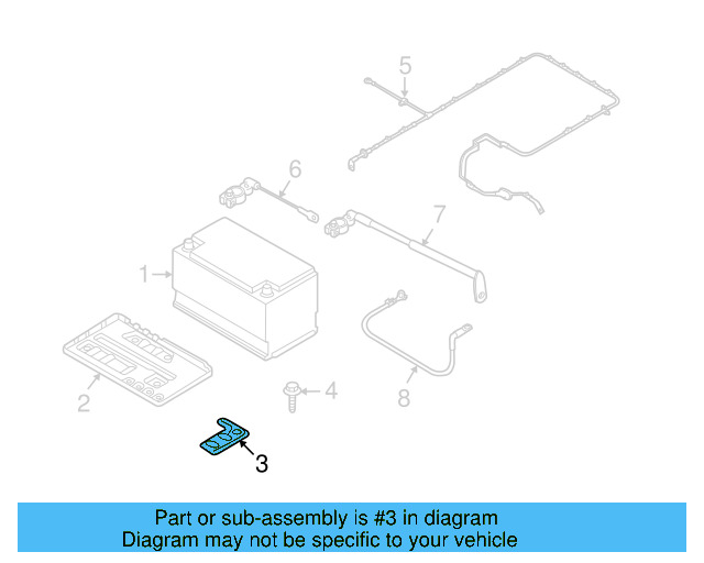Battery Tray Clamp 3C0-803-123