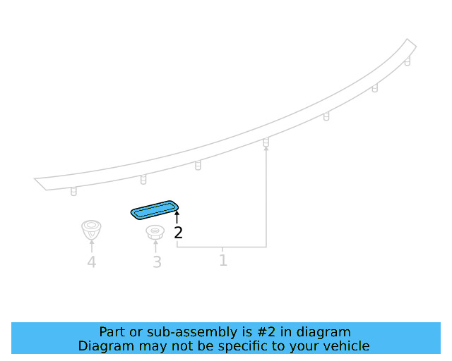 High Mount Lamp Seal 3G8-998-510 - View 2