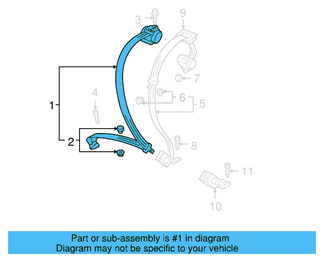 Lap & Shoulder Belt 1K6-857-806-AD-RAA - View 3