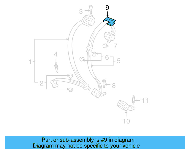 Seat Belt Guide 5K0-857-781-82V