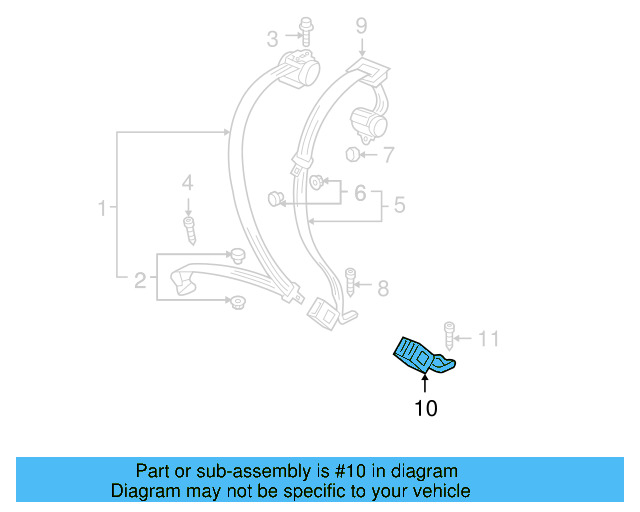 Seat Belt Receptacle 1K0-857-739-M-QVZ - View 11