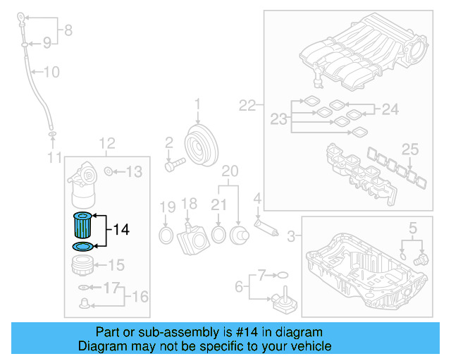 Oil Filter 03H-115-562 - View 21