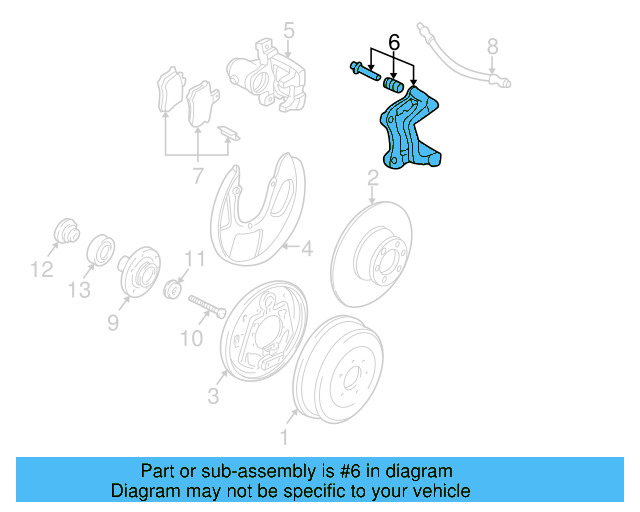 Disc Brake Caliper Bracket 7D0-615-425-B - View 3