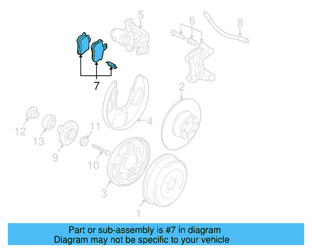 Disc Brake Pad Set Rear 7M3-698-451-F
