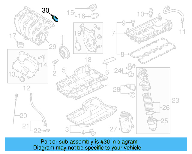Engine Intake Manifold Gasket 07K-129-717-A - View 9