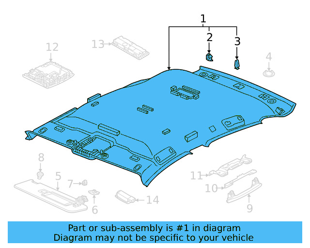 Headliner 11A-867-501-BJ-6PS - View 3