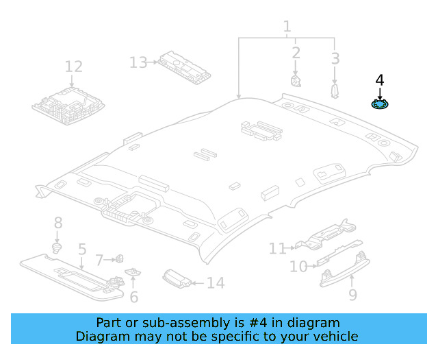 Headliner Plug 11A-829-419-4PK - View 4