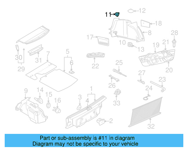 Lower Quarter Trim Clip 1K0-853-577 - View 27