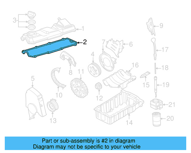 Engine Valve Cover Gasket 06A-103-483-C