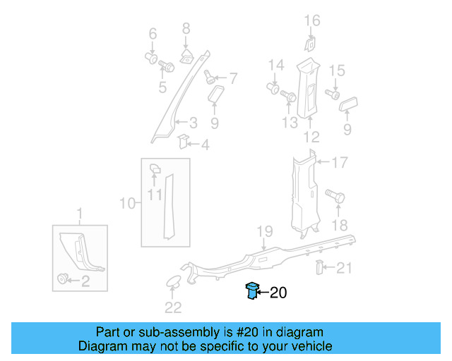 Scuff Plate Clip 6Q0-853-147 - View 16