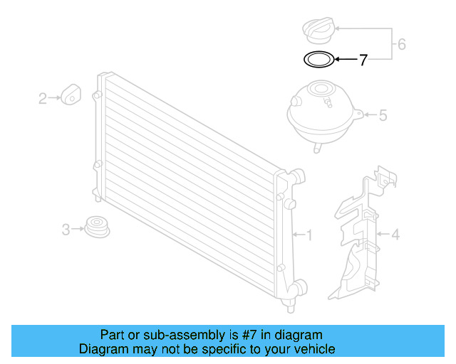 Reservoir Cap Seal 1H0-121-687-A - View 106