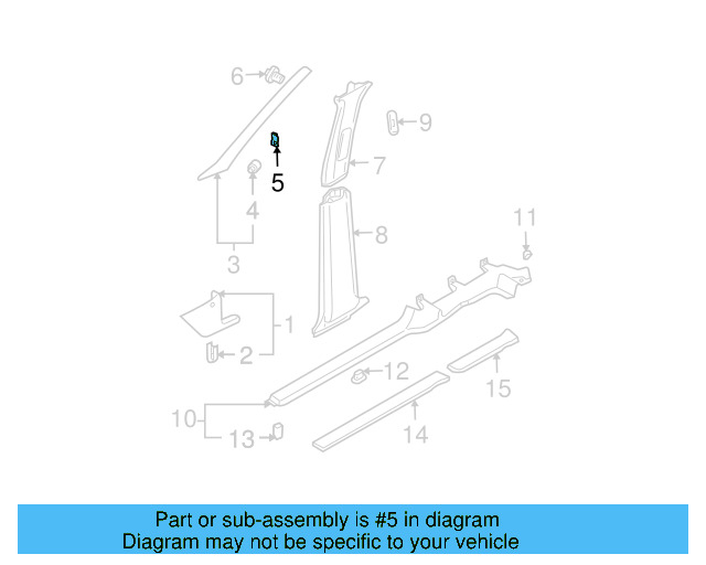 Windshield Pillar Trim Bracket 1J0-867-187
