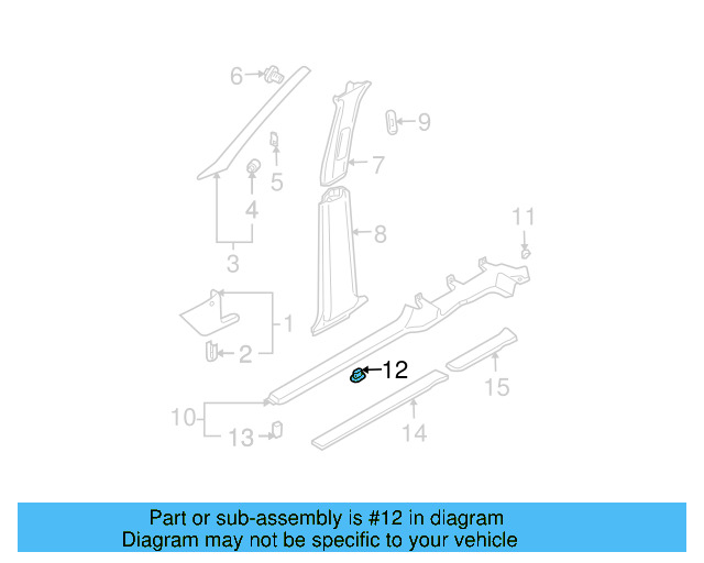 Sill Plate Nut 1J0-853-120 - View 11