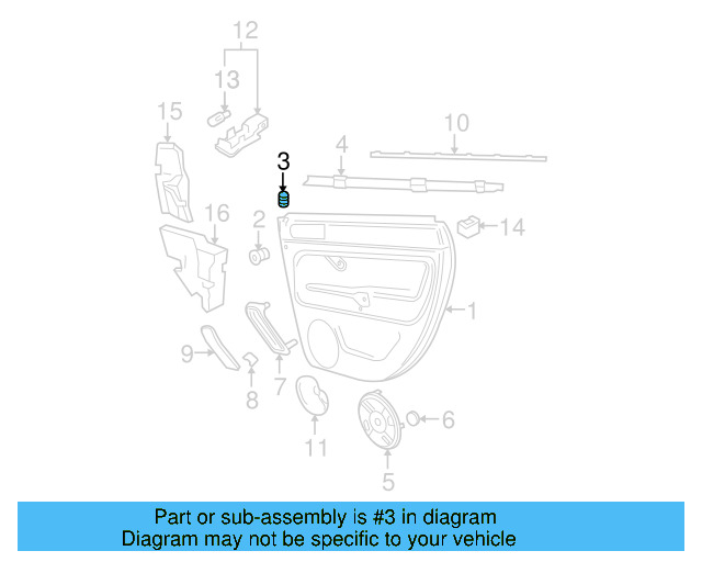 Door Lock Knob Bezel 3B4-867-109-01C - View 15