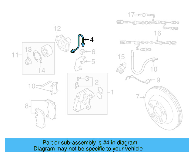 Brake Line 7L0-614-772-A - View 3