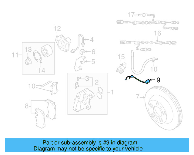 Wear Indicator 7L0-907-637-C - View 7