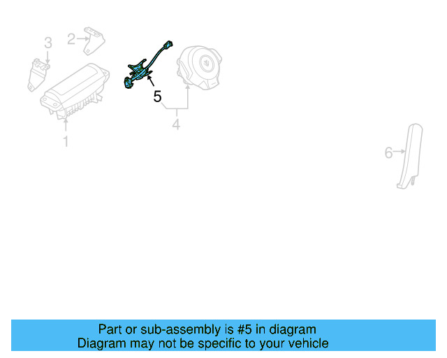 Driver Air Bag Harness 3C8-971-584-E - View 5