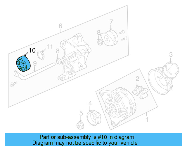 Accessory Drive Belt Tensioner Pulley 028-145-278-E - View 3