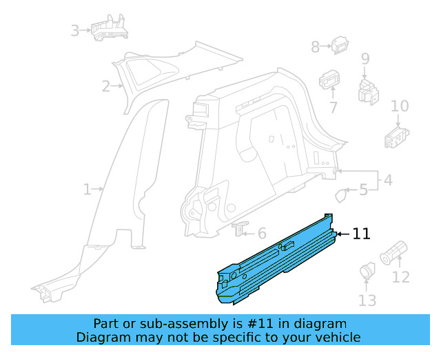 Head Air Bag Guide 11A-880-430-B - View 2