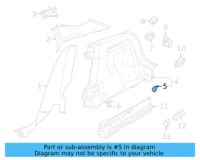 Quarter Trim Knob 6R6-867-467-A - View 3
