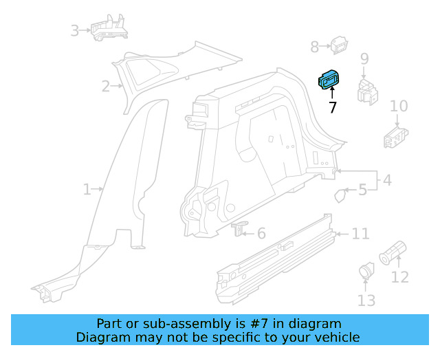 Switch Housing 5G0-868-345-81U - View 7