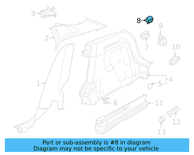 Switch Bezel Cap 11A-868-887-4PK - View 3