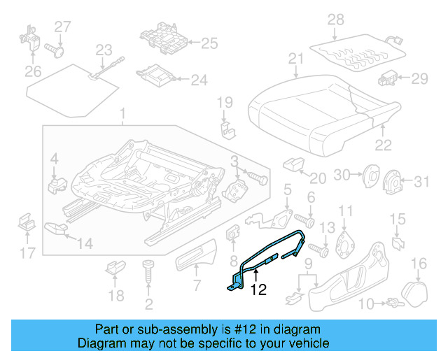 Retaining Bracket 5C6-881-538 - View 10