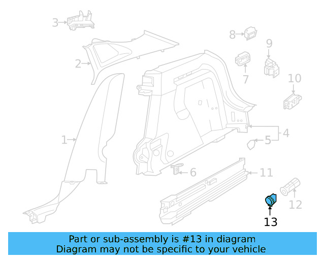Power Outlet Housing 2Q0-919-341-9B9 - View 10