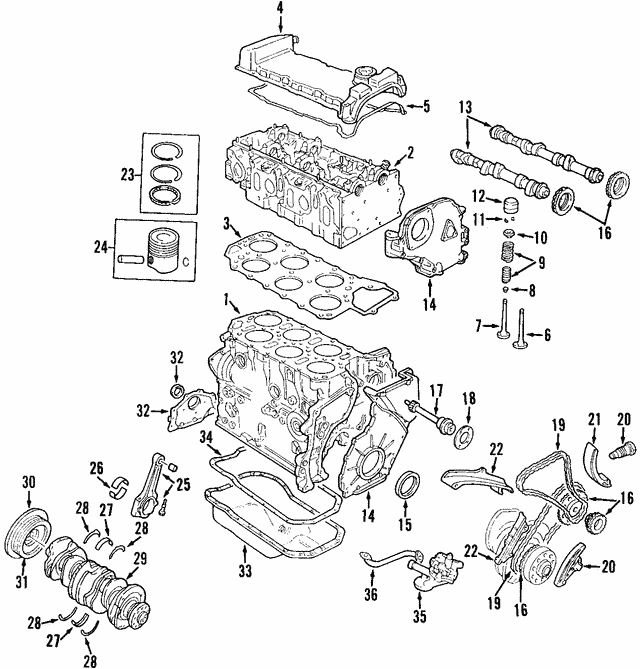 Engine Crankshaft Seal 054-115-147-B