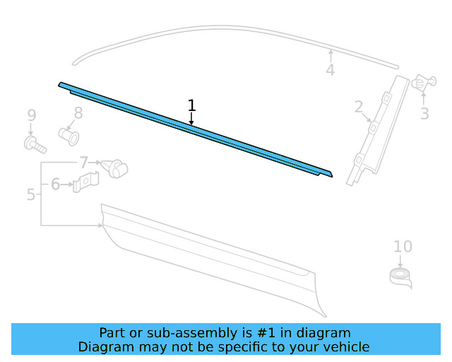 Belt Molding 3CN-837-475-A-2MG - View 9