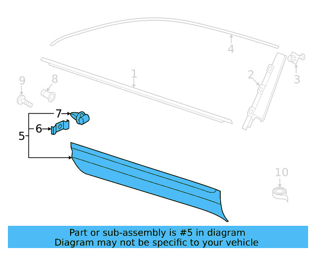 Lower Molding 3CN-854-940-D-RYP - View 10