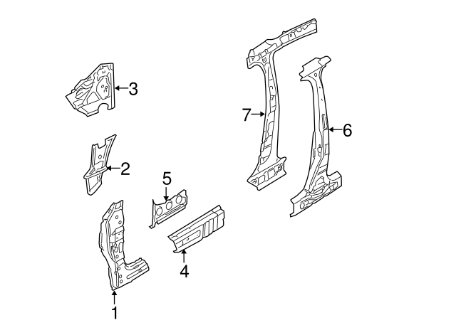 Hinge Pillar Reinforced 1K5-809-203 - View 14