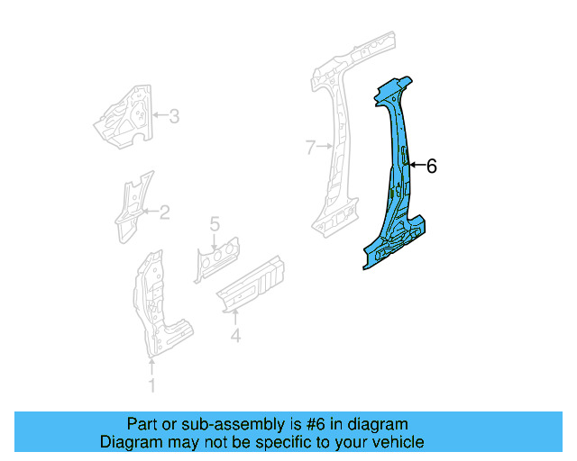 Windshield Pillar Reinforced 1K5-810-411-B - View 23