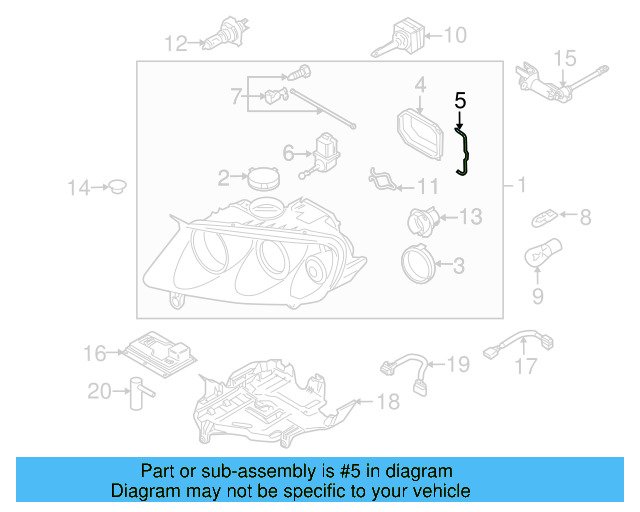Rear Cap Retainer Clip 7L6-941-160 - View 15