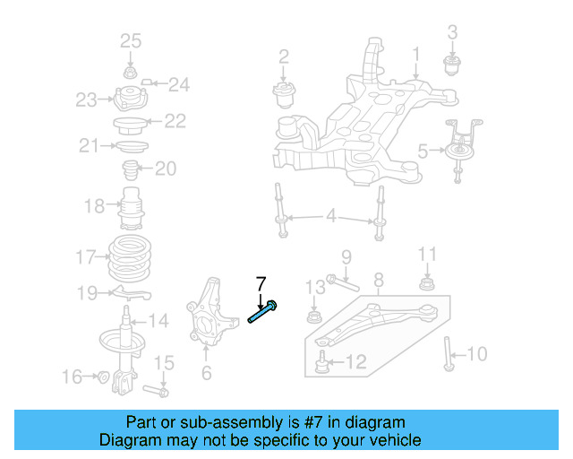 Knuckle Mount Bolt WHT-004-307