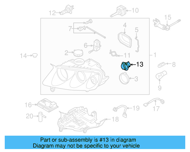 Headlight Socket 1J0-953-123 - View 4