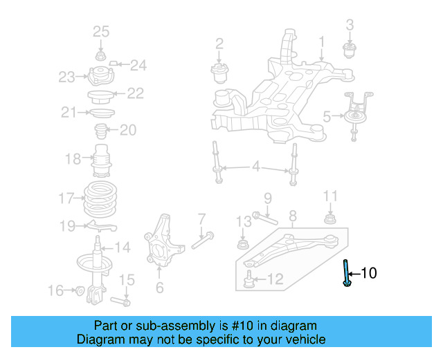 Lower Control Arm Mount Bolt 7B0-407-183