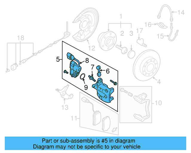 Caliper Assembly 5N0-615-404 - View 6