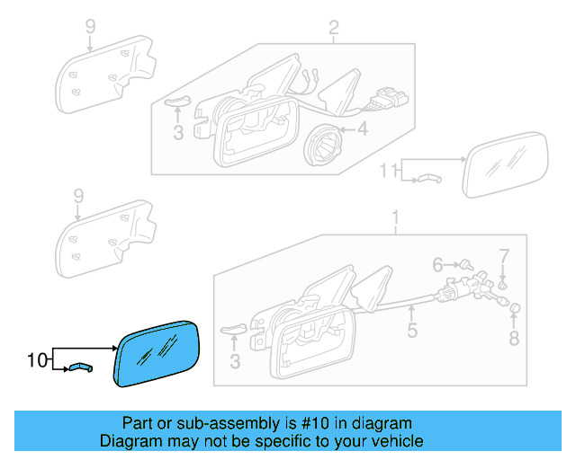 Mirror Glass 1J1-857-522-J