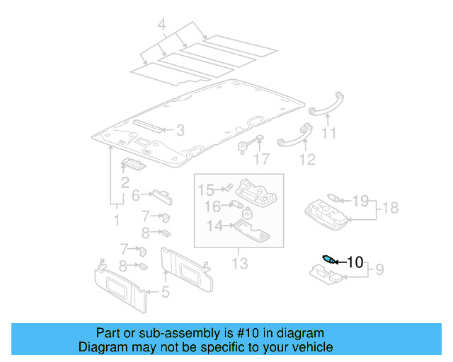 Visor Lamp 3B0-947-109-8YS - View 22