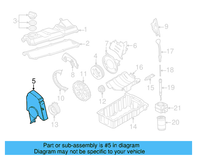 Engine Timing Cover 06A-109-108-T - View 20