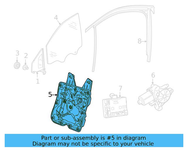 Window Regulator 11A-837-461-D - View 3