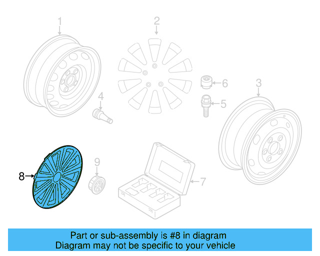 Wheel Cover 3AA-601-147-VZN