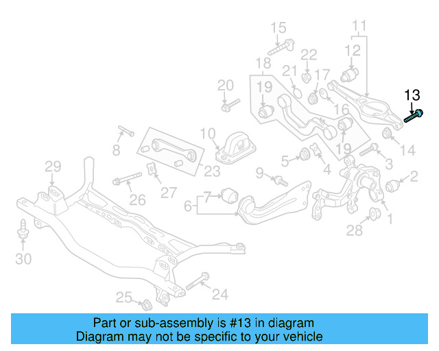 Lower Control Arm Mount Bolt N-106-286-01 - View 53