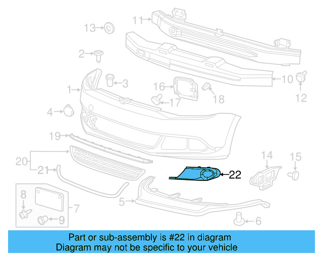 Outer Grille 5C6-853-665-C-9B9 - View 4