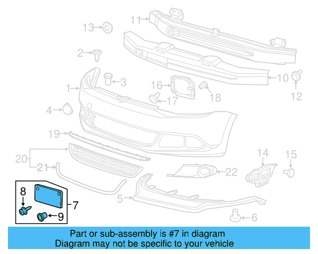 License Bracket 5C6-807-285-C-9B9 - View 5