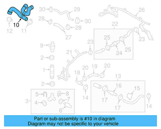 Radiator Coolant Hose 3C0-121-049-J - View 25
