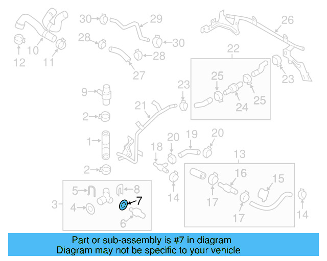 Radiator Coolant Hose 3C0-121-049-J - View 24