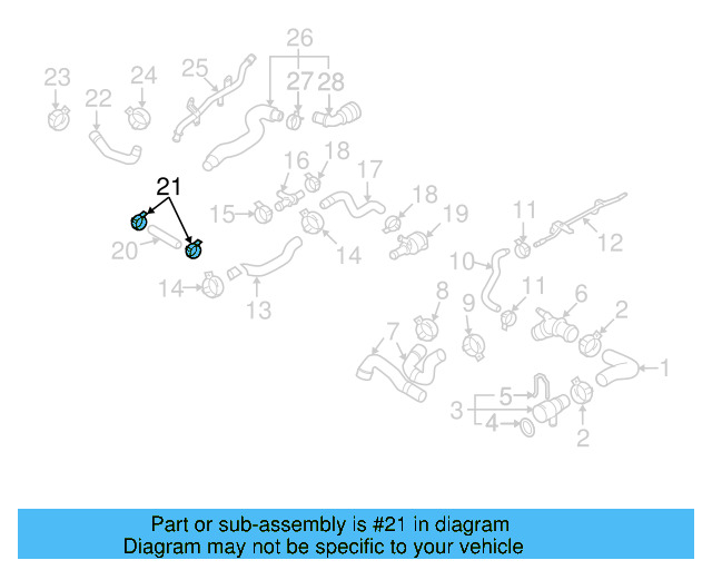 Cooling System Bypass Line Adapter 1J0-121-087-B - View 46